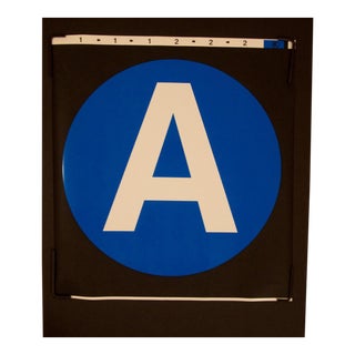 New York City Subway "A" Train Sign For Sale