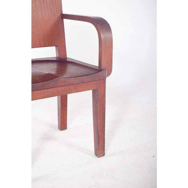 1920s Portuguese Mahogany Desk Armchair, 1920s For Sale - Image 5 of 11