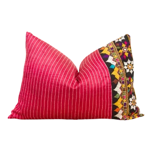 Arusha Antique Mashru Tribal Lumbar Pillow