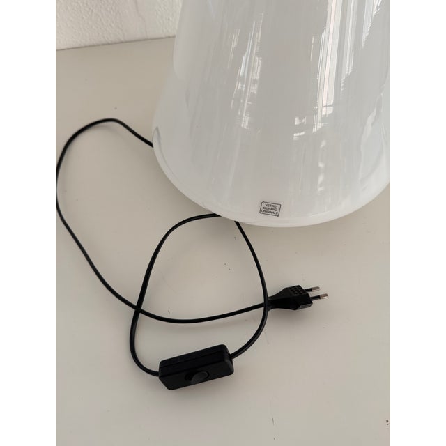 Vintage Italian Table Lamp in Glass by Angelo Mangiarotti, 1990 For Sale - Image 16 of 18