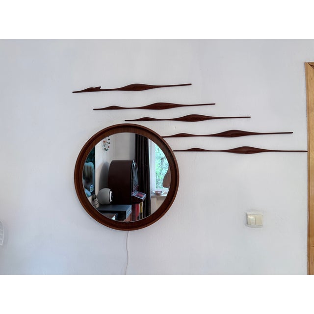 Mid-Century Modern Teak Bird Wall Art, Denmark, 1960s, Set of 5 For Sale - Image 3 of 18