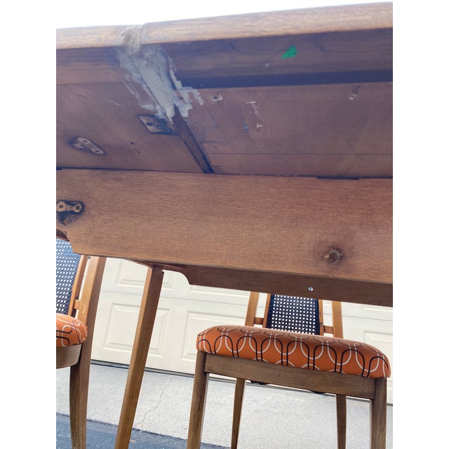 Brown 1960s Mid-Century Modern Drexel Heritage Meridian Dining Set - 6 Piece For Sale - Image 8 of 12