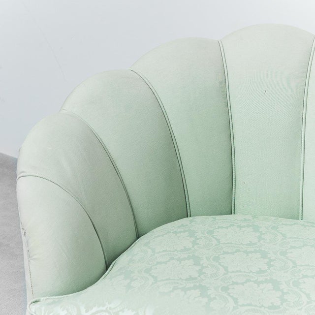 Vintage Two-Seater Sofa in Green Fabric, 1950s For Sale - Image 3 of 14