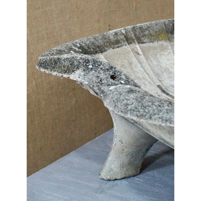 Large Mid-Century Composite Stone Clam Shell Planter, 1950s For Sale - Image 12 of 14