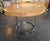 Gorgeous 70s era burl wood 45" dining table with beautiful grain pattern sitting on a Chrome base. Included is an 18" leaf...