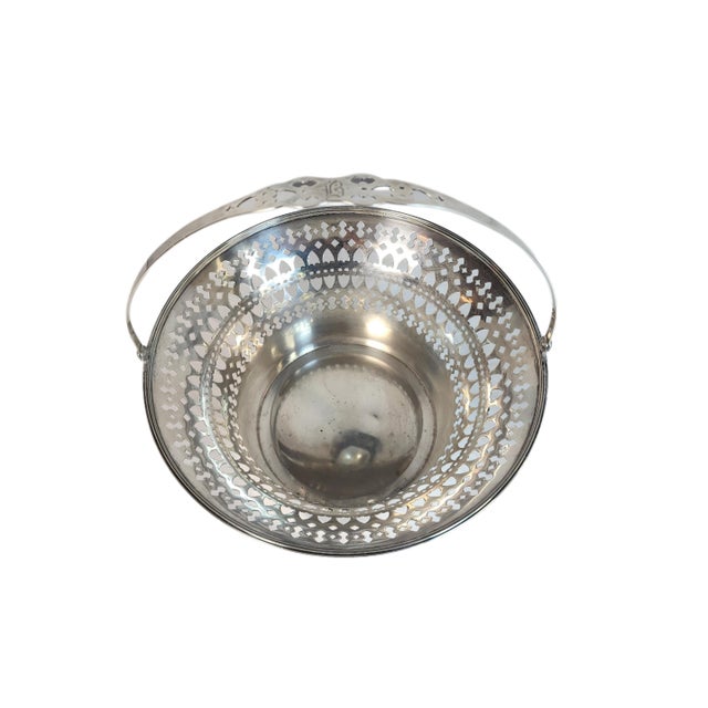 Antique Sterling Silver Pierced Basket, Circa 19th Century For Sale In Baton Rouge - Image 6 of 6
