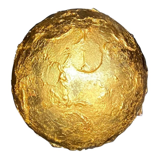 Chinese Papier-Mâché Golden Sphere (5,50 In) For Sale