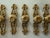 Mid-Century Modern Set of 7 Vintage Brass Drawer Hardware For Sale - Image 3 of 9