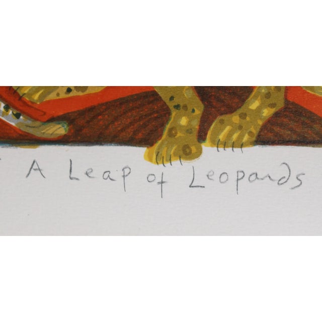 Graceful and mighty, the leopards in this Judith Bledsoe print are shown jumping over the African landscape in the...