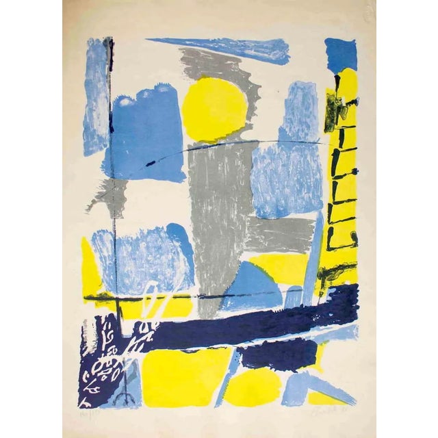 Composition - Original Lithograph by Gastone Breddo - 1961 1961 For Sale
