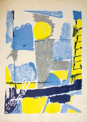Composition - Original Lithograph by Gastone Breddo - 1961 1961