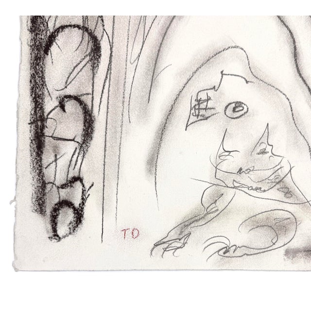 Contemporary Thornton Dial, Deep Snow, Large Original Drawing on Paper, Signed, 34 X 49 In. Framed, 1993 For Sale - Image 3 of 6