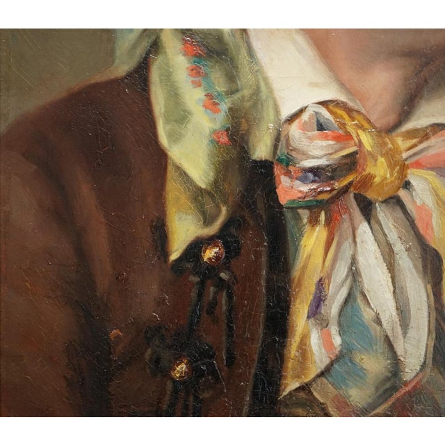 French Napoleon III Artist, Gentleman in Headscarf, 1860, Oil Painting, Framed For Sale - Image 15 of 18