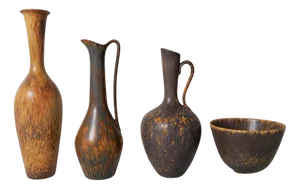 Ceramic Vessels by Gunnar Nylund for Rörstrand, 1950s, Set of 4