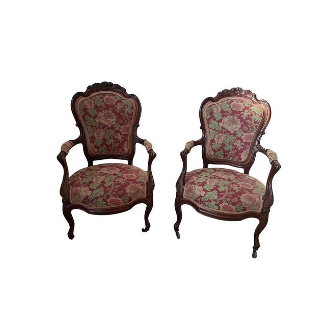 Vintage Armchairs in Cherry Wood, 1960s, Set of 2 For Sale - Image 13 of 13