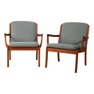 Senator Armchairs by Ole Wanscher for Cado, 1960s, Set of 2 For Sale