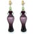 Metal Italian Amethyst Art Glass Table Lamps, 1960s, Set of 2 For Sale - Image 7 of 7