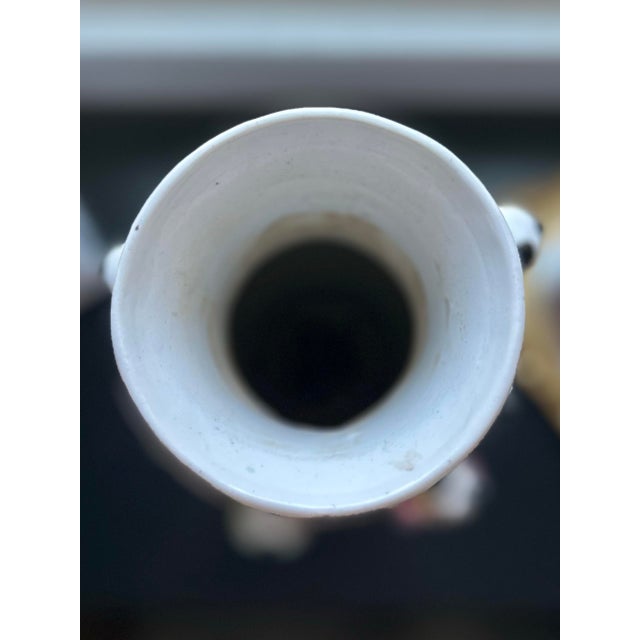 Blue Cobalt Blue Famille Rose Seven Boys Porcelain Vase For Sale - Image 8 of 10