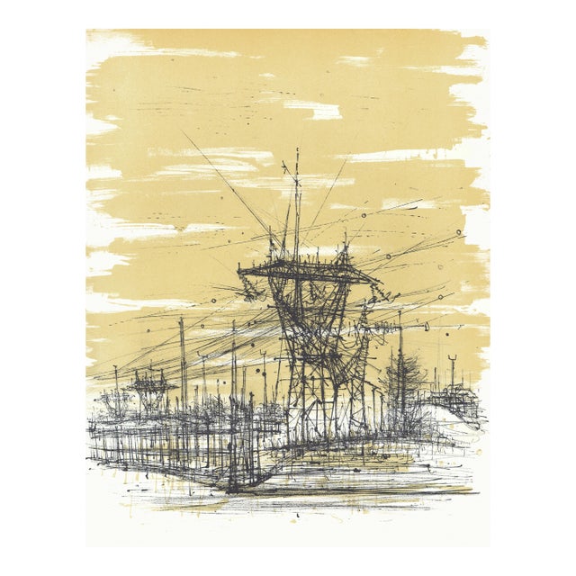 1959 Jean Carzou Lithograph "Haute Tension" For Sale