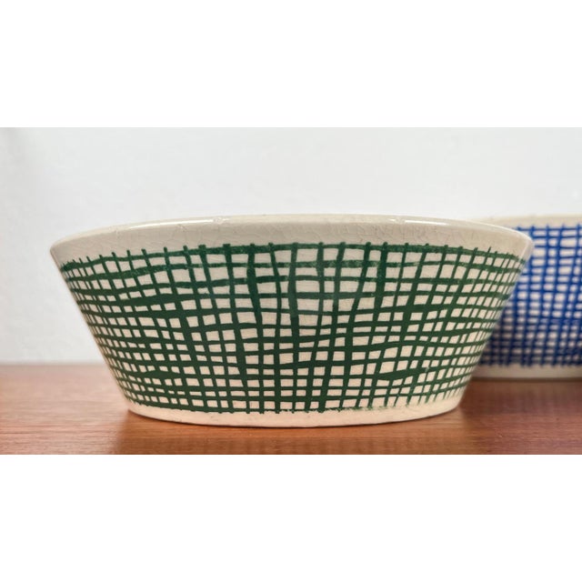 Blue Mid-Century German Ceramic Bowls from Limburg, 1960s, Set of 3 For Sale - Image 8 of 18