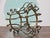 Mid-Century Modern Midcentury Italian Glass Top Center Table with Sculptural Steel and Brass Base For Sale - Image 3 of 12