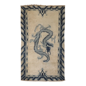 Antique Zabihi Collection Dragon Mongolian Rug