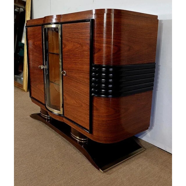 Art Deco Wood and Brass Buffet, 1930s For Sale - Image 14 of 18