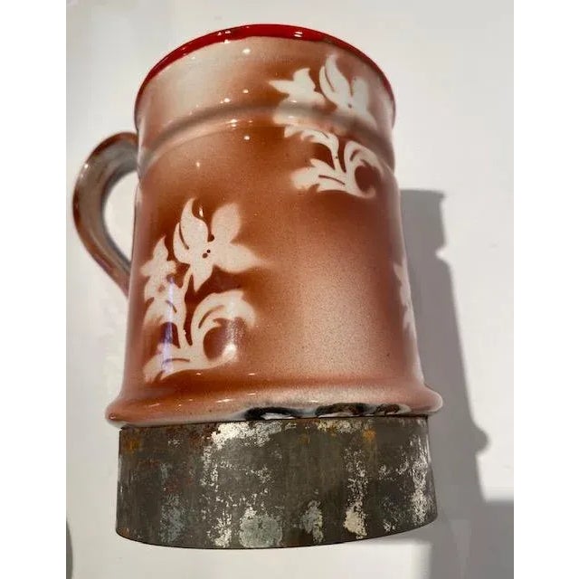 Vintage French Biggen Stenciled Coffee Pot and Filter Set- 3 Pieces For Sale - Image 10 of 12