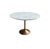 Rh Aero Stone Round Dining Table | Italian Carrara Marble Top, Antique Brass Base | Open Box For Sale - Image 11 of 15