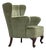 Scandinavian Armchair in Green Furniture Velour and Oak Wood Legs, 1960s For Sale