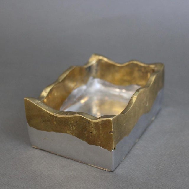 Brutalist Aluminium and Brass Box by David Marshall, 1980s For Sale - Image 9 of 16