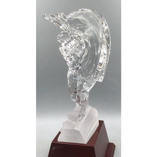 Glass Crystal Glass Golfer on Wooden Base from Sevres France For Sale - Image 7 of 18
