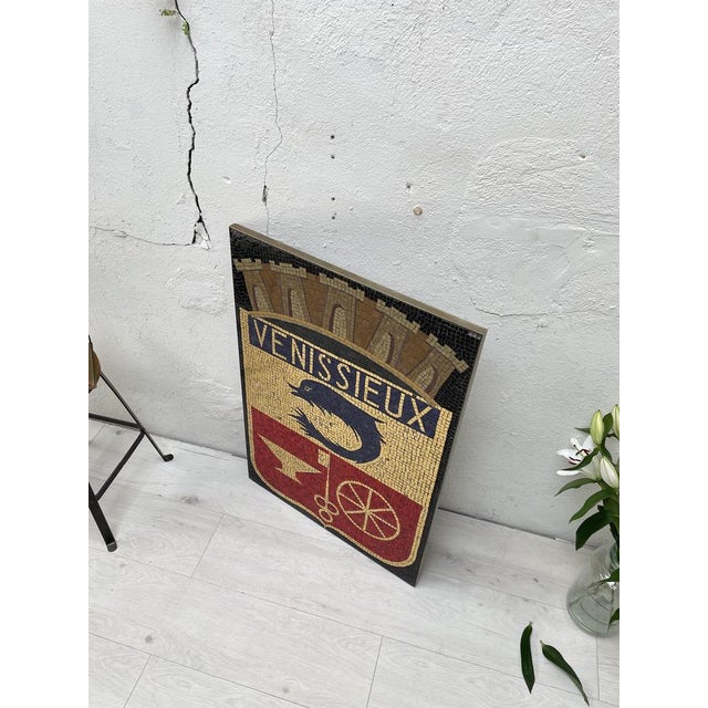 City of Venissieux Plate in Mosaic For Sale - Image 6 of 18