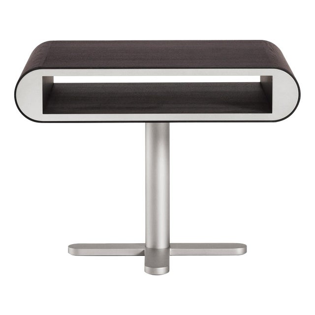 Ufo Brown Wood Side Table by Lorenza Bozzoli For Sale
