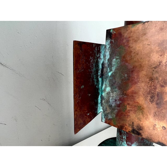 Sergei Gritsay (1946-2008), Copper Vase Sculpture, 1990, Amazing Patina, One Of A Kind Creation Of Functional Art