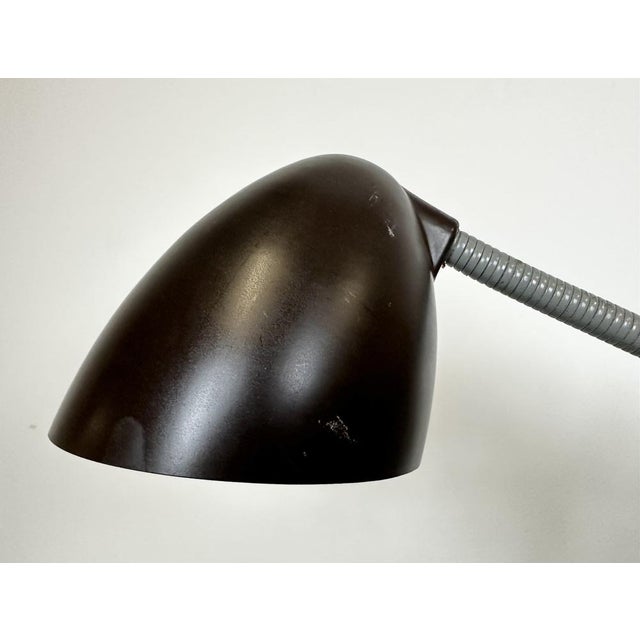 Mid-Century Modern Industrial Grey Scissor Wall Lamp from Elektroinstala, 1960s For Sale - Image 3 of 15