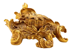 Early 20th Century Louis XV-Style Ormolu Inkwell