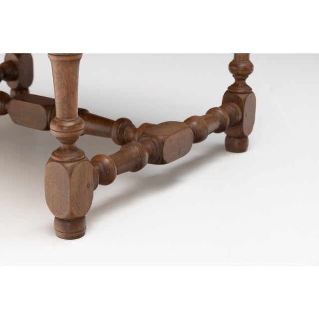 Vintage French Stools in Walnut, 1920s, Set of 2 For Sale - Image 3 of 7
