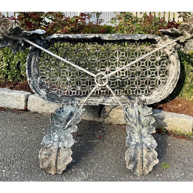 Gray Cast Iron Grapevine Garden Bench Settee John McLean New York Circa 1875 For Sale - Image 8 of 14