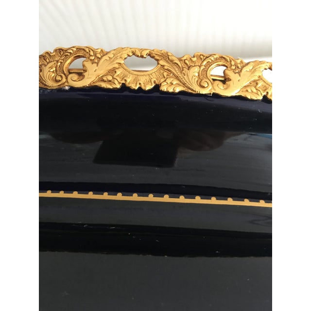 Late 19th Century Acf Victorian Romantic French Porcelain Gilt Vase For Sale - Image 12 of 13