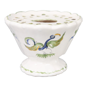 19th Century French Faience Moustiers Bouquetière Flower Frog Vase