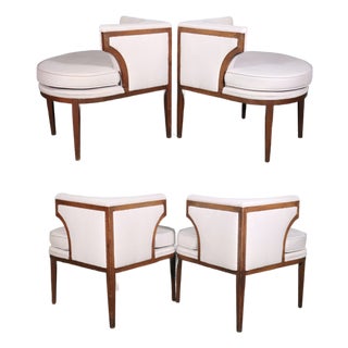 Mid 20th Century Vintage Modern Corner Chairs - 4 Pieces For Sale