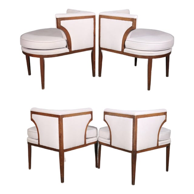 Mid 20th Century Vintage Modern Corner Chairs - 4 Pieces For Sale
