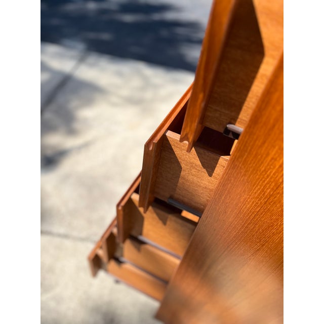 Danish Mid 20th Century Modern Teak Highboy Dresser or Gentlemen’s Chest For Sale - Image 15 of 17