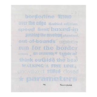1990s Shannon White Borderline Serigraph For Sale