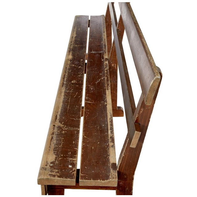 Scandinavian Painted Pine Benches, 1890, Set of 2 For Sale - Image 4 of 9