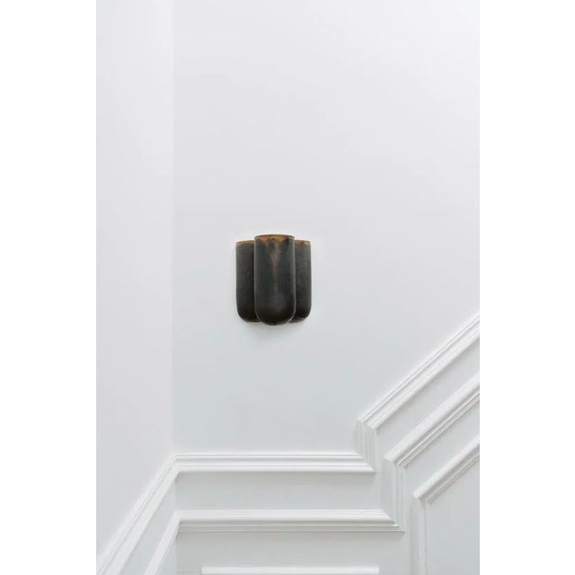 Not Yet Made - Made To Order Plus Brillance Blackened Gold Wall Light by Lisa Allegra For Sale - Image 5 of 6