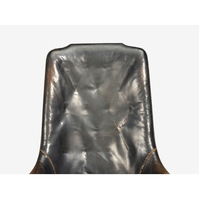 Svend Åge Madsen, Highback Chair, Leather, Nut Wood, Denmark, 1947 For Sale In New York - Image 6 of 12