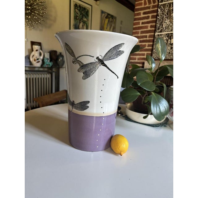 Large Ceramic Vase by Fabienne Jouvin, 1990s For Sale - Image 3 of 10