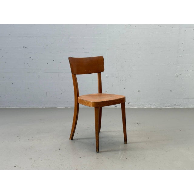 Mid-Century Swiss Wooden Chair by A. Brandenberg, Uster For Sale - Image 14 of 15